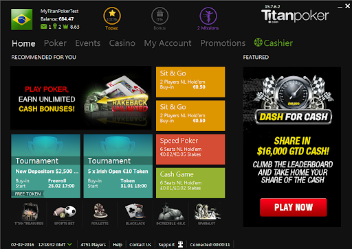 Titan Poker лобби