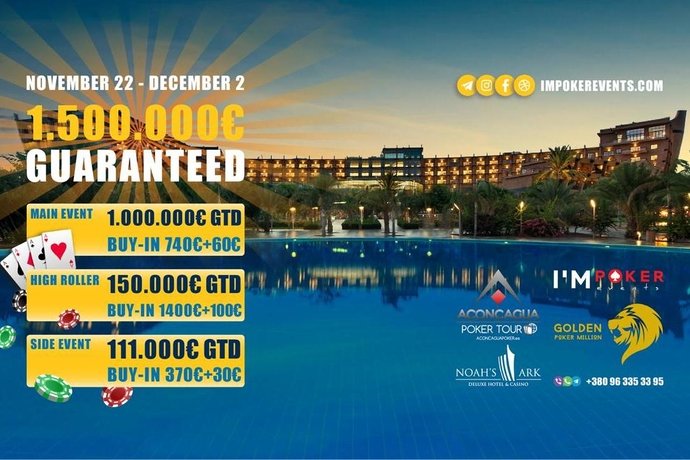Golden Poker Million: 22 ноября — 2 декабря (Кипр) – Гарантия €1,500,000