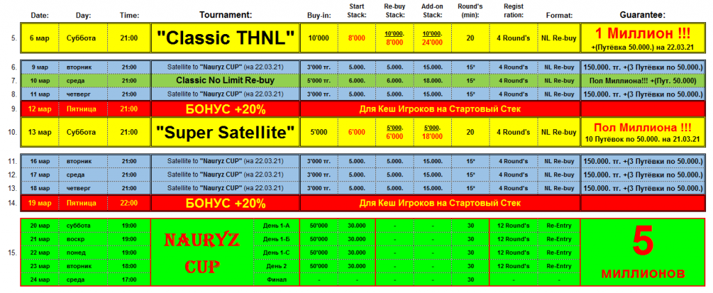 Покерные турниры в Казахстане