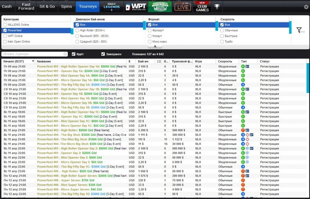 Powerfest расписание