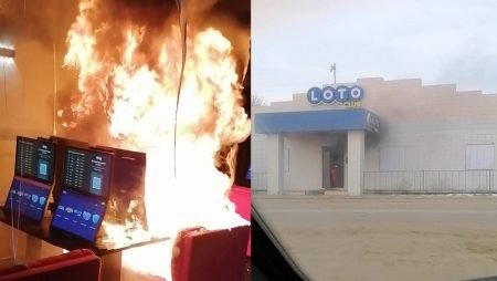 Житель Бейнеу поджег букмекерскую контору. Видео